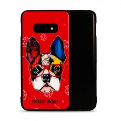 Galaxy S10e Design Tempered Glass Hybrid Case (Hello Dog) Galaxy S10e Design Tempered Glass Hybrid Case (Hello Dog)